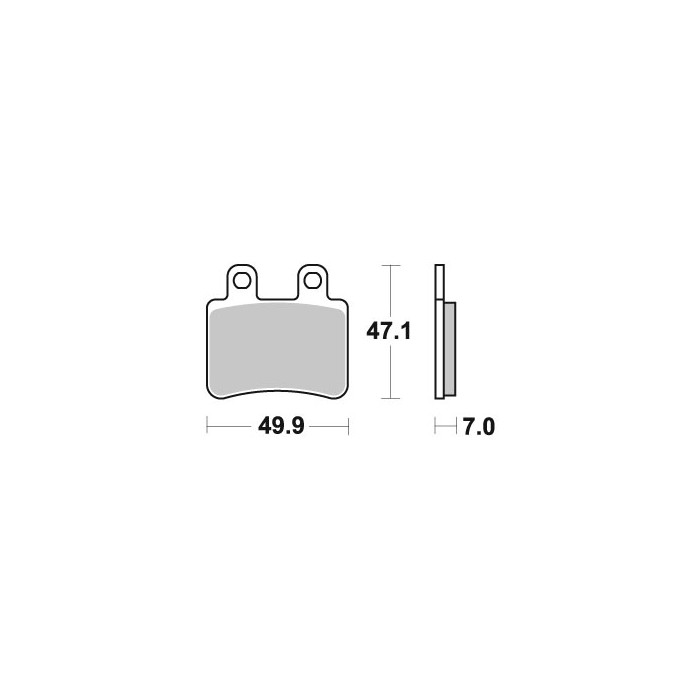 SBS brake pads KH350 STREET CERAMIC color black fits: BMW C125 / 200, MALAGUTI MADISON 3, front