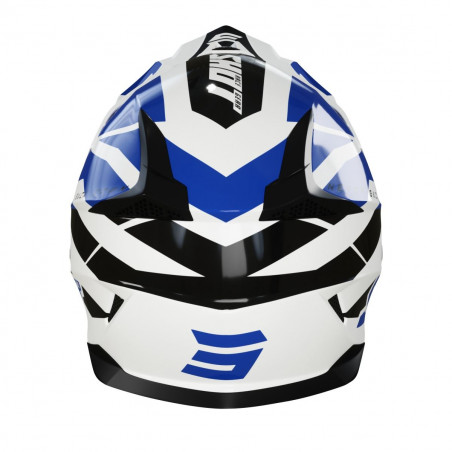 SHOT RACING PULSE REVENGE WHITE BLUE BLACK GLOSSY šalmas