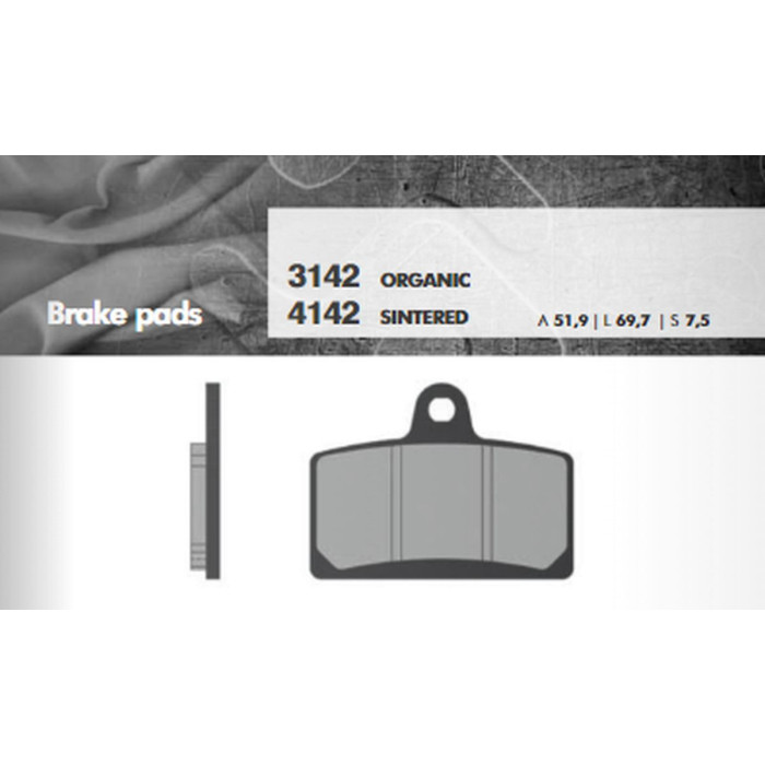 BRENTA brake pads KH399 Metallic sinter (gold color) (FT 4142)