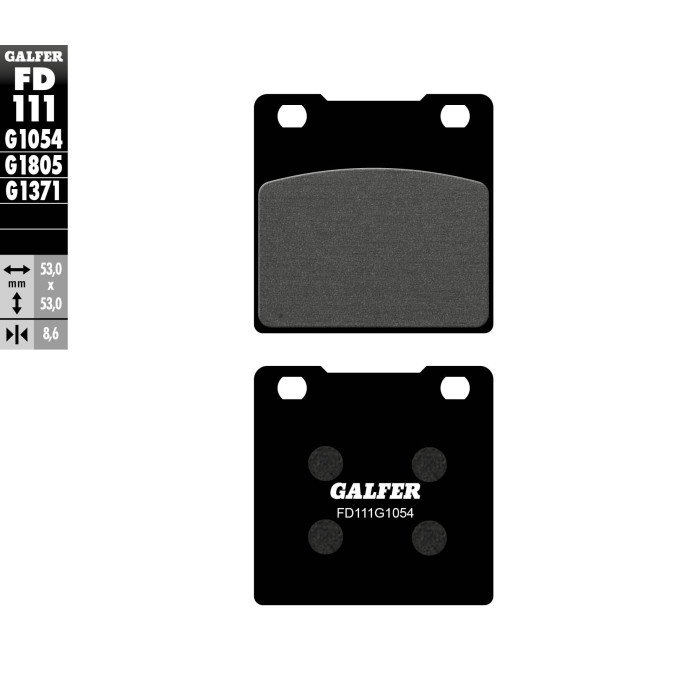 GALFER brake pads KH63 / KH161 SEMI-METALLIC rear KAWASAKI ZXR, ZRX, ZX 125R, ZZR1100 / 1200, SUZUKI GS / GSF / GSX / G