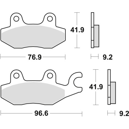 TRW LUCAS stabdžių kaladėlės KH197 ORGANIC HONDA XLV 125 01-13, VT 125 SHADOW 99-08, SUZUKI BURGMAN 125 '14-, YAMAHA TZR 50 97-0