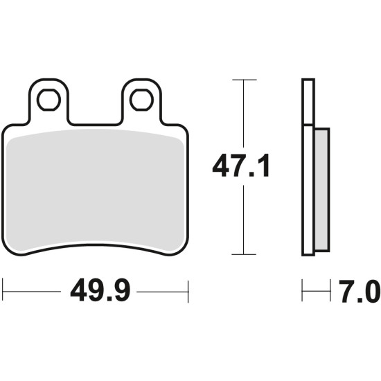 TRW LUCAS brake pads KH350 ORGANIC YAMAHA DT 50 02-08, XT 125 05-12, front / rear