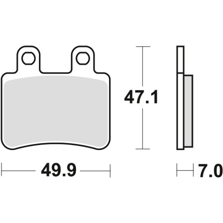 TRW LUCAS stabdžių kaladėlės KH350 ORGANIC YAMAHA DT 50 02-08, XT 125 05-12, priekis / galas