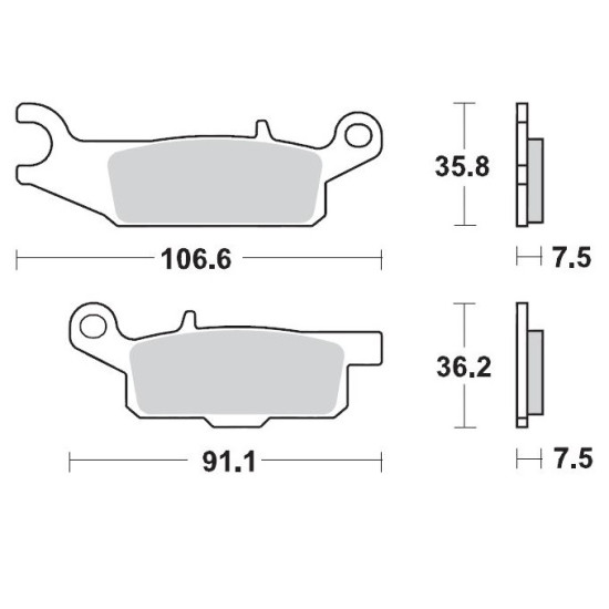 MOTO-MASTER brake pads KH444 SINTER METAL OEM: 11 (SINTERPRO RACING) YAMAHA: YFM 700 GRIZZLY front-right