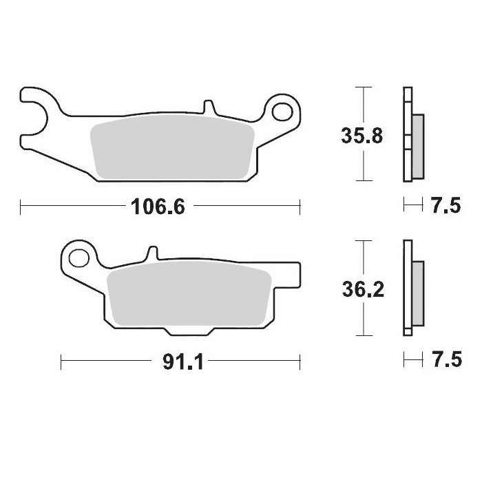 MOTO-MASTER brake pads KH444 SINTER METAL OEM: 11 (SINTERPRO RACING) YAMAHA: YFM 700 GRIZZLY front-right