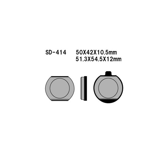 VESRAH brake pads KH33 SEMI-METALLIC KAWASAKI Z400 / 650 / 750 / 1000, KZ900 76-77 (MADE IN JAPAN)