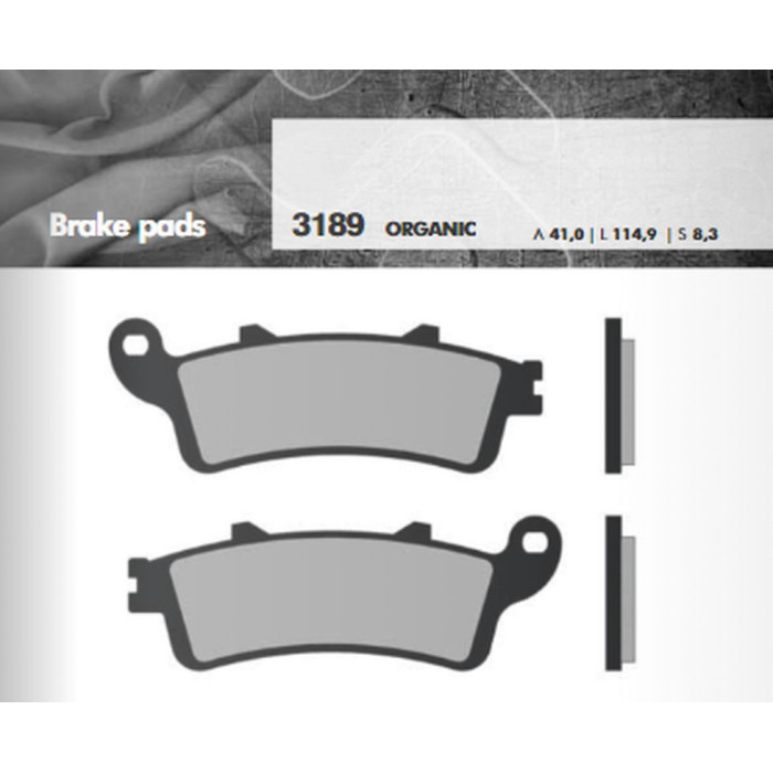 BRENTA brake pads KH261 / KH281 Metalic sinter (gold color) (thickness 8.3mm) (FT 4189)