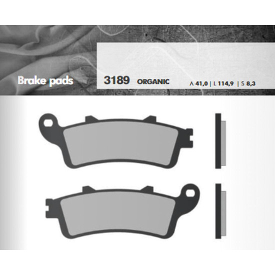 BRENTA brake pads KH261 / KH281 Metalic sinter (gold color) (thickness 8.3mm) (FT 4189)