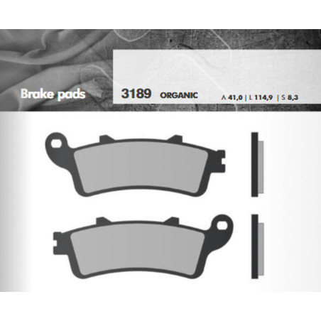 BRENTA brake pads KH261 / KH281 Metalic sinter (gold color) (thickness 8.3mm) (FT 4189)