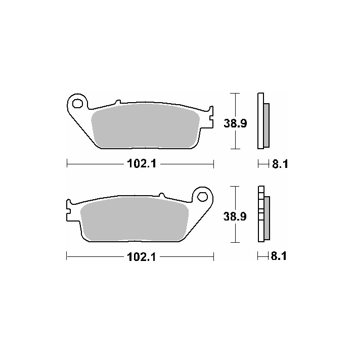 SBS brake pads KH142 / KH226 STREET CERAMIC color black