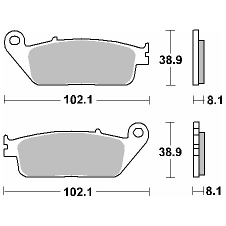 SBS stabdžių kaladėlės KH142 / KH226 STREET CERAMIC spalva juoda