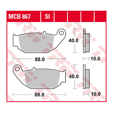 TRW LUCAS brake pads KH629 SINTER HONDA CB 125 R / 300 R 18-, CRF 250 L 13-17, SUZUKI GSX-R / S 18-, rear
