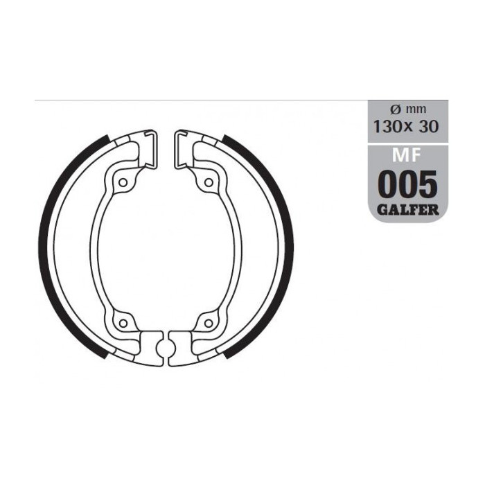 GALFER drum brake pad end SH318 HONDA CA 125 REBEL '95-, CMX 250 '96-'07, NX 650 DOMINATOR '87-'88, VT 125 SHADOW