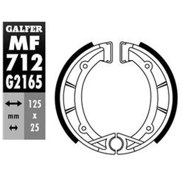 GALFER drum brake pad end APRILIA TX 125 / 240 / 300 / 311 '85-, BETA TR 33 / 34 '86-'89, FANTIC TRIAL 125 '86-'8