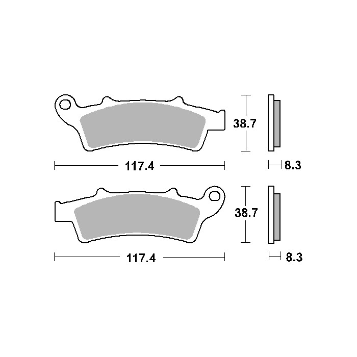 SBS brake pads KH324 MAXI CARBON CARBON TECH color black suitable for: scooters APRILIA 125 / 500, KYMCO 125 / 350, MALAG
