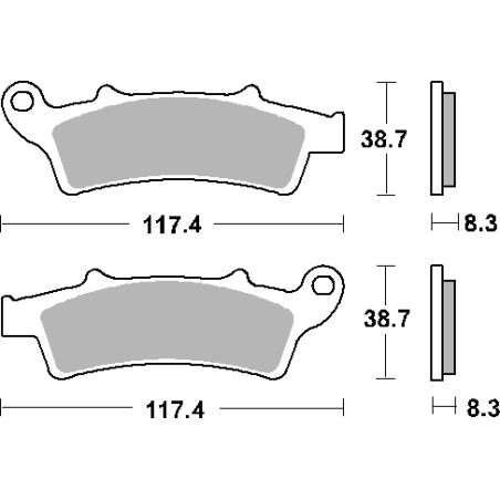 SBS brake pads KH324 MAXI CARBON CARBON TECH color black suitable for: scooters APRILIA 125 / 500, KYMCO 125 / 350, MALAG