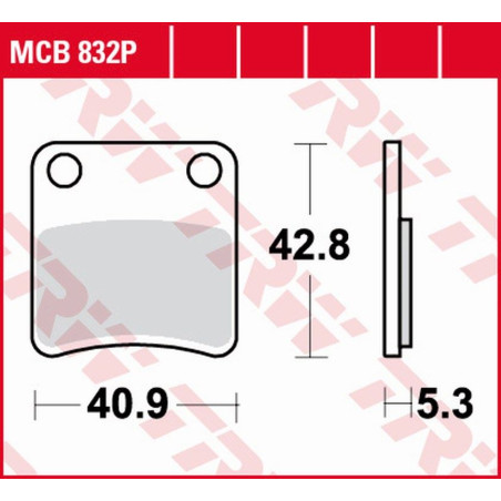TRW LUCAS brake pads (PARKING BRAKE) KH257 / 2 ORGANIC BMW C 650 11-, C-EVOLUTIONE 14-, HONDA FJS 400 09-16, FJS 600