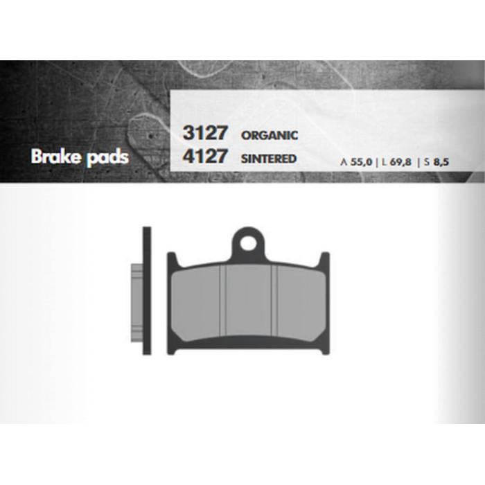 BRENTA brake pads KH145 / KH236 Metalic sinter (gold color) (GSF1200 '96-'00, GSXR750 / 1100 '88-92, TRIUMPH) (FT