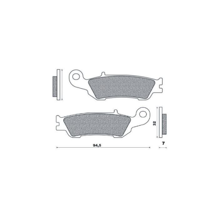 BRENTA brake pads KH450 Metallic sinter (gold color) (FT 4105)