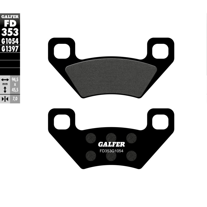 GALFER brake pads KH395 ATV, front / rear ARCTIC CAT 300 / 400 / 450