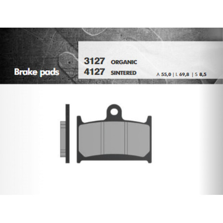 BRENTA brake pads KH145 / KH236 Metalic sinter (gold color) (GSF1200 '96-'00, GSXR750 / 1100 '88-92, TRIUMPH) (FT
