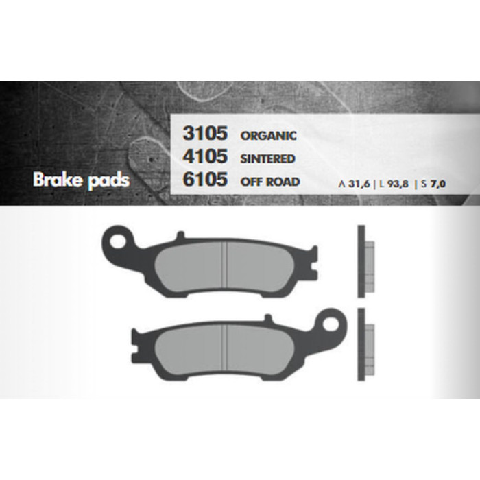 BRENTA brake pads KH450 Metallic sinter (gold color) OFF ROAD (FT 6105)