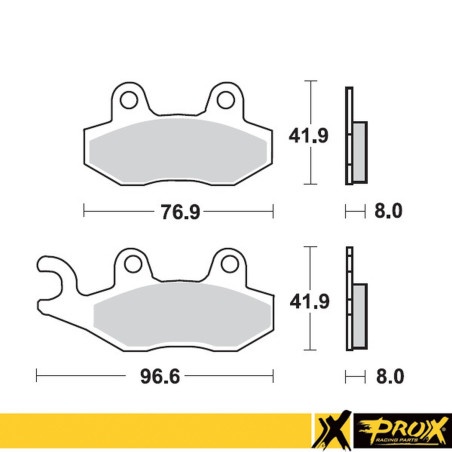 PROX brake pads KH135 / KH214 YAMAHA YZ 125 / 250 '90-97 front