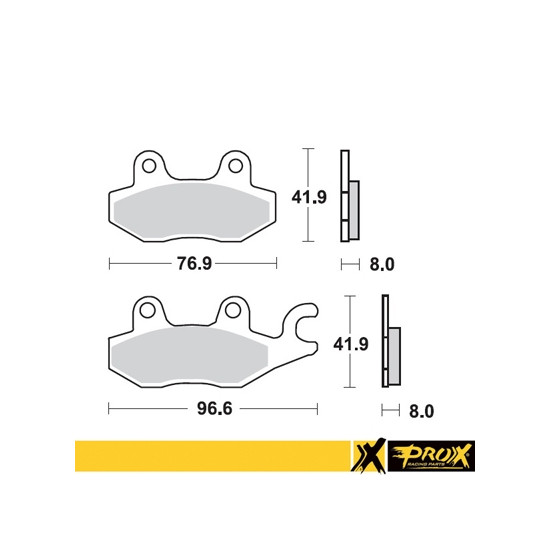 PROX brake pads KH165 SUZUKI LT-R 450 '06-11, YAMAHA YFZ 450 '04-08 front right