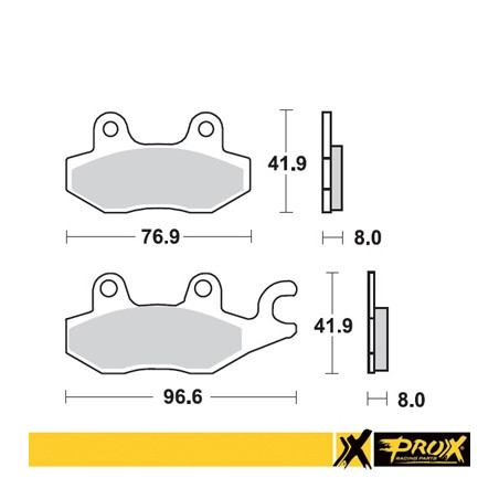PROX stabdžių kaladėlės KH165 SUZUKI LT-R 450 '06-11, YAMAHA YFZ 450 '04-08 priekis dešinė