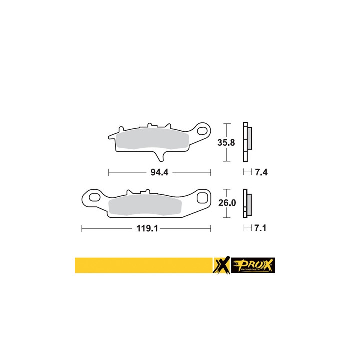 PROX brake pads KH342 KAWASAKI KFX 450R 08-14, KVF 650 BRUTE FORCE '05-13 front left