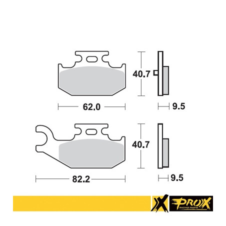 PROX stabdžių kaladėlės KH428 YAMAHA YFM 700 RAPTOR '06-11 galas