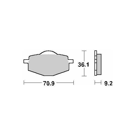 SBS brake pads KH101 STREET CERAMIC color black fits 125R scooter