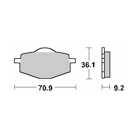 SBS stabdžių kaladėlės KH101 STREET CERAMIC spalva juoda tinka 125R motoroleris