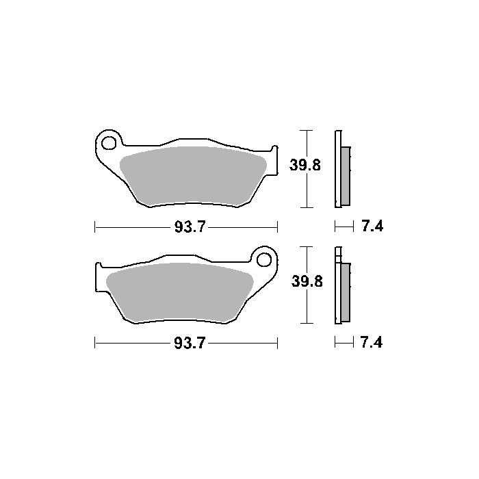 SBS brake pads KH430 MAXI CARBON CARBON TECH color black fits: YAMAHA YP125 / 250 X-MAX '06-'09 front