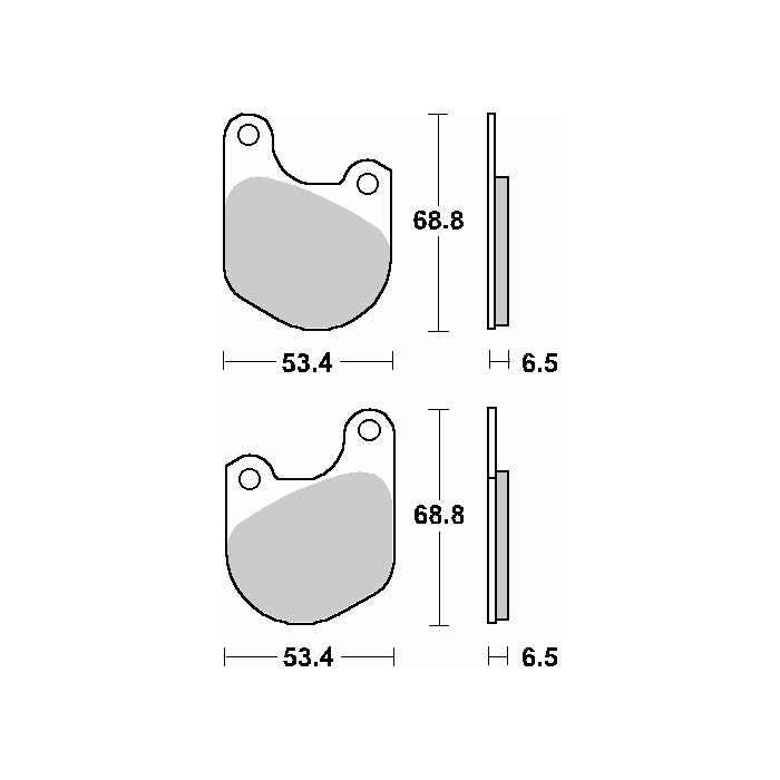 SBS brake pads KH71 STREET CERAMIC color black fits: HARLEY DAVIDSON LOW RIDER / TOU GLIDE / LOW GLIDE / WILDE GLIDE p