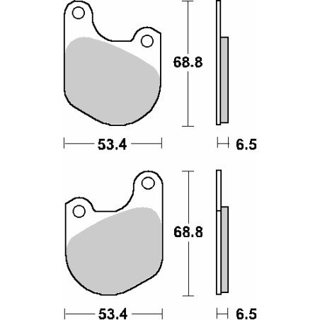 SBS stabdžių kaladėlės KH71 STREET CERAMIC spalva juoda tinka: HARLEY DAVIDSON LOW RIDER / TOU GLIDE / LOW GLIDE / WILDE GLIDE p