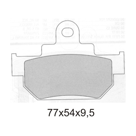 GALFER brake pads KH106 / 2 SEMI-METALLIC SUZUKI (thickness 9.5mm)