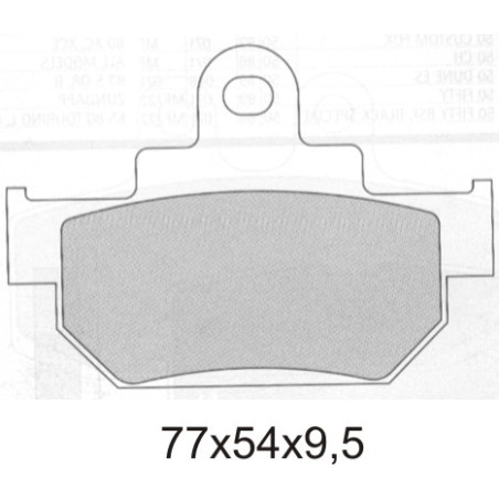 GALFER brake pads KH106 / 2 SEMI-METALLIC SUZUKI (thickness 9.5mm)