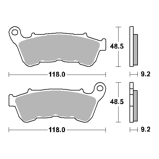 SBS brake pads KH640 STREET CARBON TECH color black fits: HD 883 SUPER LOW / IRON / ROADSTER / 1200 CUSTOM / T SUPER
