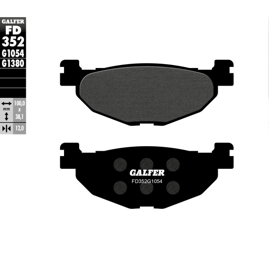 GALFER brake pads KH408, rear YAMAHA XP 500