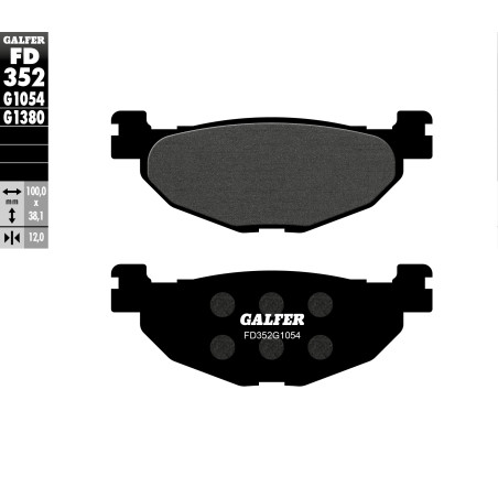GALFER brake pads KH408, rear YAMAHA XP 500