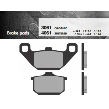 BRENTA brake pads KH85 Metallic sinter (gold color) (FT 4061)
