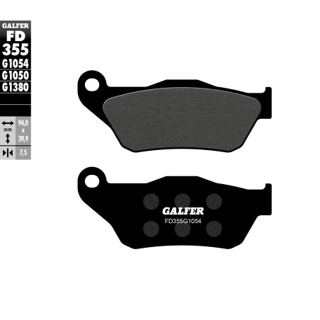 GALFER stabdžių kaladėlės KH430 motoroleriams YAMAHA priekis YP125R 06-09, XP 250R 05-09