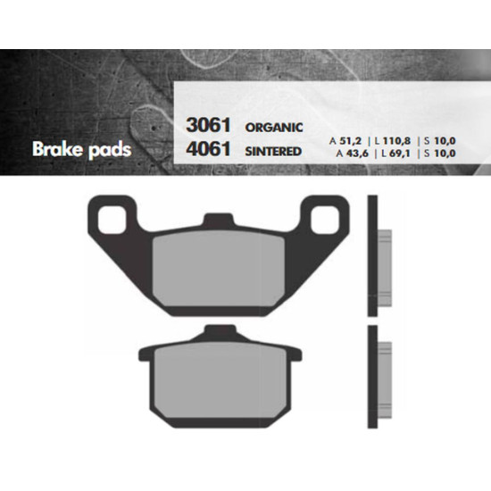 BRENTA brake pads KH85 Metallic sinter (gold color) (FT 4061)