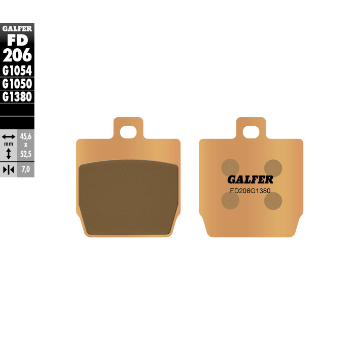 GALFER brake pads KH268 (gold color) Metalic sinter