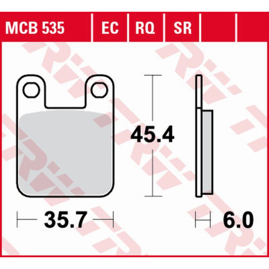 TRW LUCAS ZF brake pads KH193 SINTER SPORT SUZUKI AY 50 KATANA '98-'06, PEUGEOT ELYSTAR / XP6 50 '02-'14, DERBI ATLANTIS