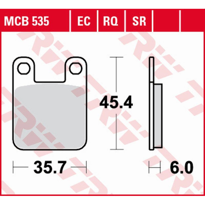 TRW LUCAS ZF brake pads KH193 SINTER SPORT SUZUKI AY 50 KATANA '98-'06, PEUGEOT ELYSTAR / XP6 50 '02-'14, DERBI ATLANTIS