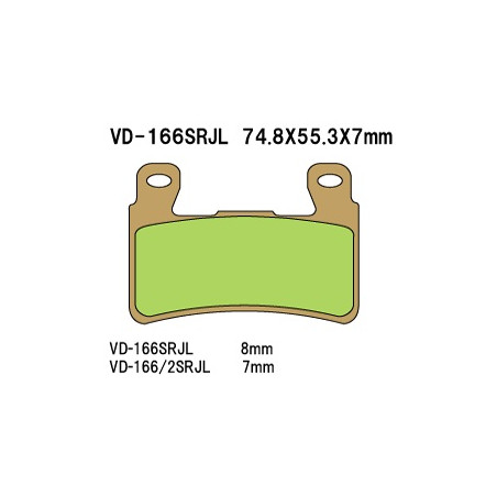 VESRAH stabdžių kaladėlės KH265 / KH296 (MADE IN JAPAN)