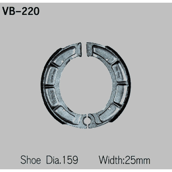 VESRAH būgninių stabdžių kaladėlės YAMAHA XT500 76-82 priekis (MADE IN JAPAN)