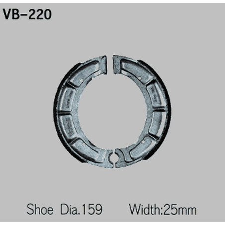 VESRAH būgninių stabdžių kaladėlės YAMAHA XT500 76-82 priekis (MADE IN JAPAN)